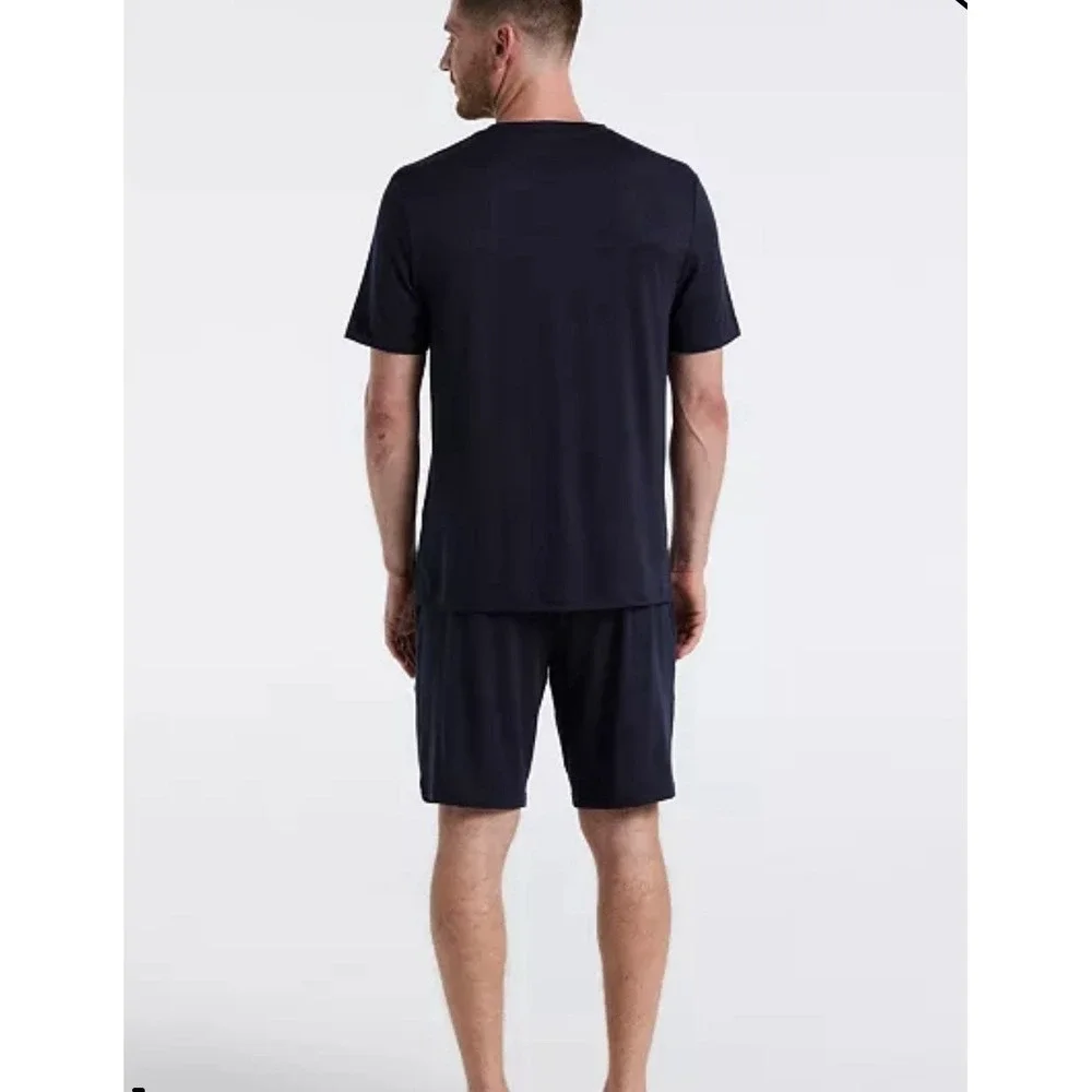 Perry Ellis Portfolio Men's Drawstring Pajama Shorts n Matching Shirt Set New XL